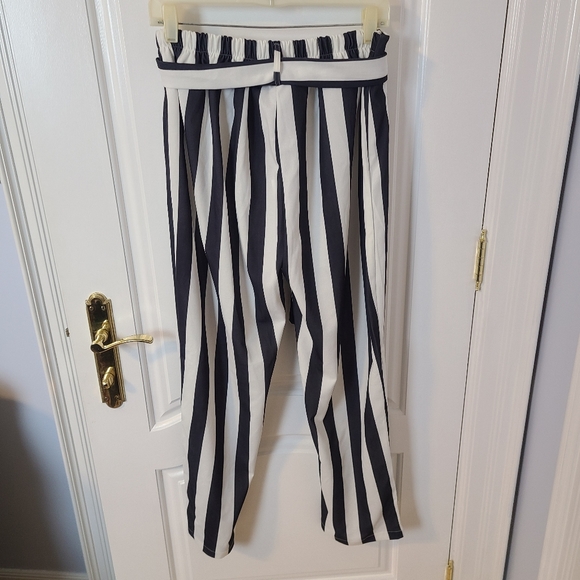 Boohoo Striped Culotte Dress Pants Black and White Plus Size 20 - Picture 8 of 9